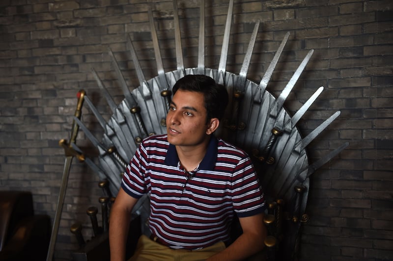 Customer Ali Abbas visits the Game Of Thrones-themed restaurant named King's Landing in Islamabad. Farooq Naeem / AFP