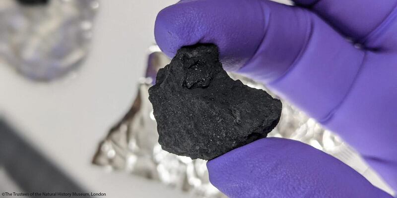 The meteorite, retrieved from a driveway in a small town in England, is being studied by scientists. National History Museum, London