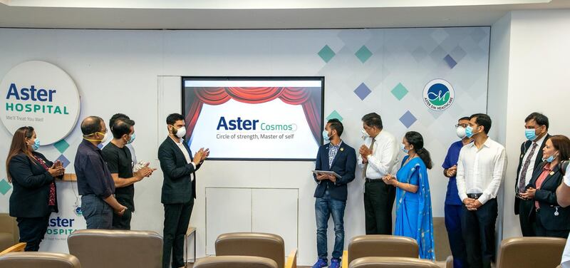 The Cosmos support group will aid patients being treated for Covid-19. Courtesy: Aster Hospitals UAE