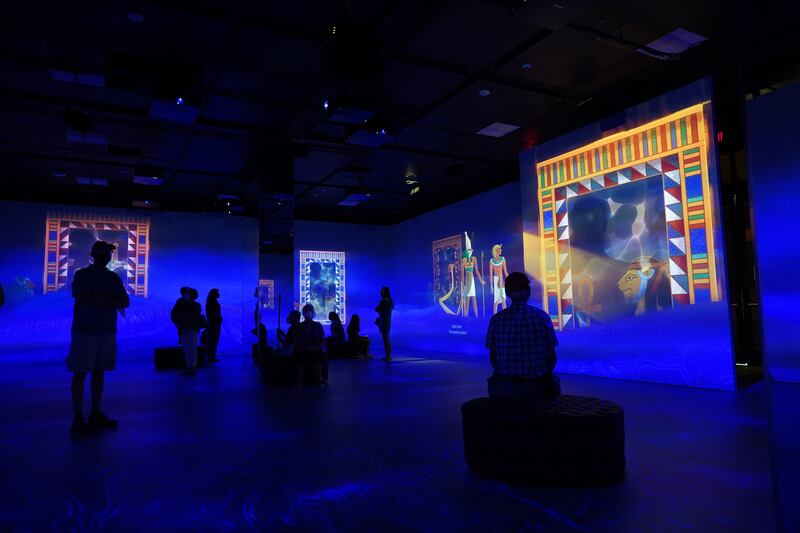 Visitors to the National Geographic Museum in Washington take a step into the afterlife at the Beyond King Tut experience. Photo: Katarina Holtzapple / The National  