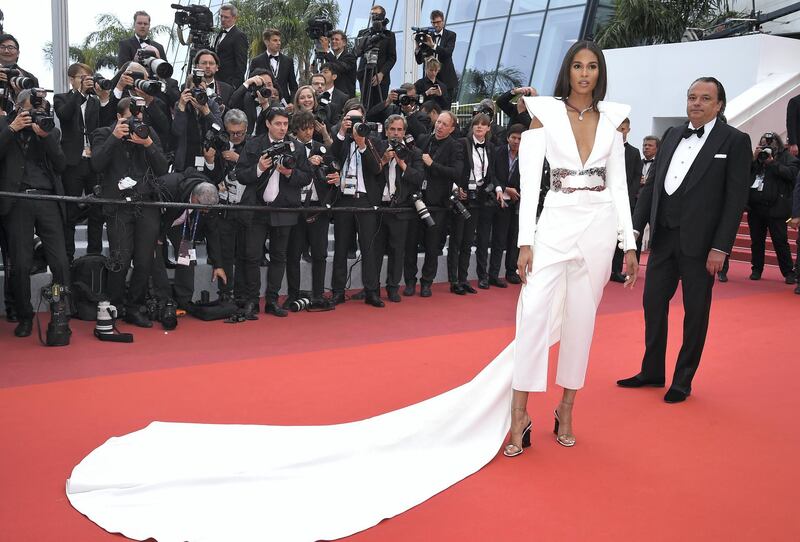 CANNES, FRANCE - MAY 20: Cindy Bruna and a guest attend the The Chopard Trophy event during the 72nd annual Cannes Film Festival on May 20, 2019 in Cannes, France. (Photo by Pascal Le Segretain/Getty Images)