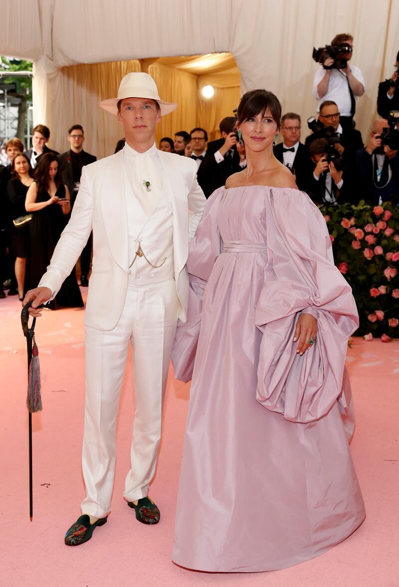 Actor Benedict Cumberbatch and Sophie Hunter arrive at the 2019 Met Gala in New York on May 6. Reuters