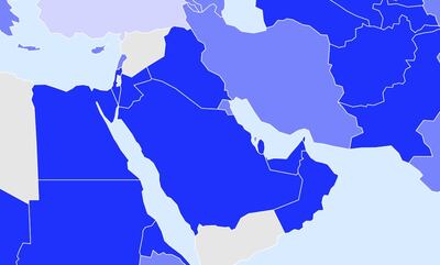 Travel to the UAE is ‘Totally Restrictive’, according to the IATA’s Covid-19 travel map. IATA 