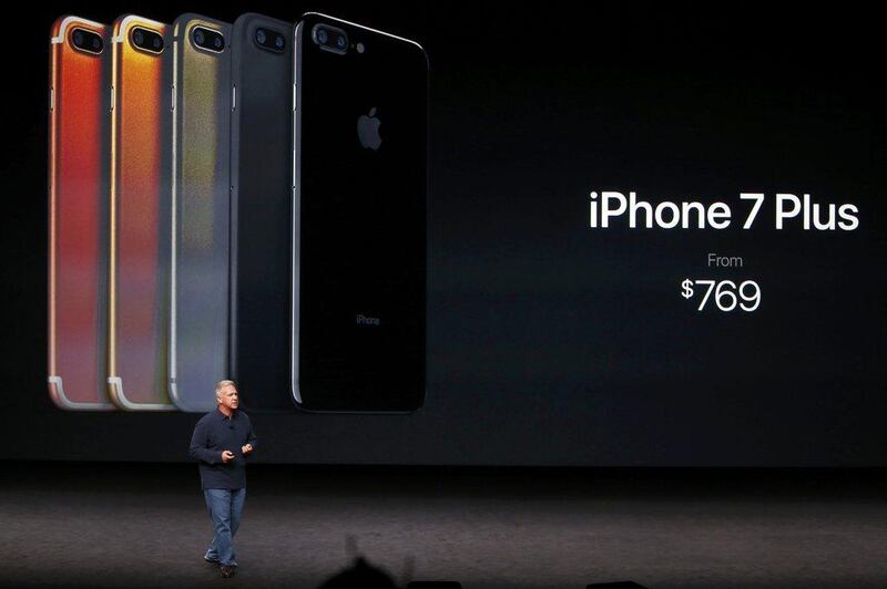 Phil Schiller, senior vice president of Worldwide Marketing at Apple, discusses the iPhone 7. Beck Diefenbach / Reuters