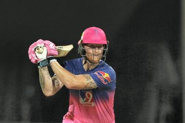 Ben Stokes of Rajasthan Royals on his way to a century against Mumbai Indians at the Sheikh Zayed Stadium, Abu Dhabi. Pankaj Nangia / Sportzpics for BCCI