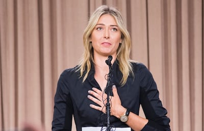 Maria Sharapova was banned for two years, reduced to 15 months, for a doping offence in 2015. AFP

