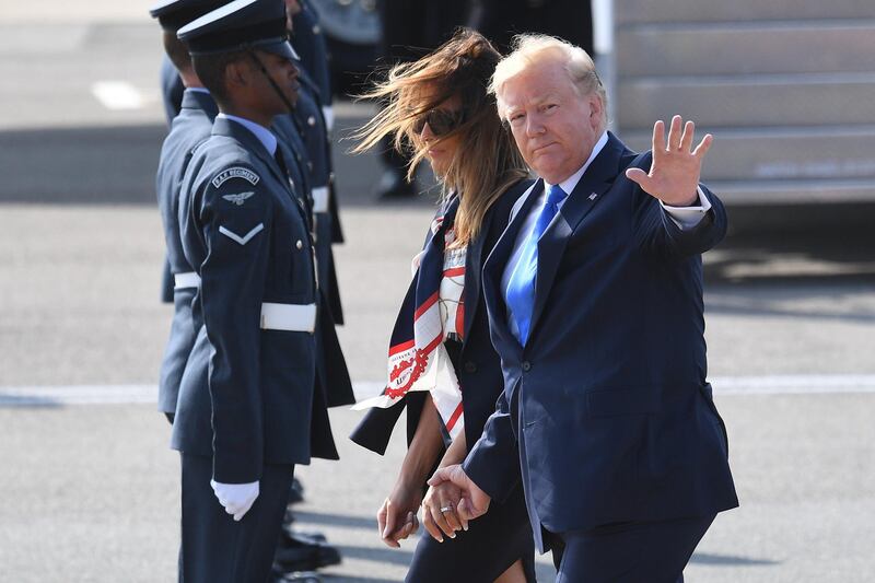 US President Donald Trump and First Lady Melania Trump's three-day state visit will include lunch with the Queen.