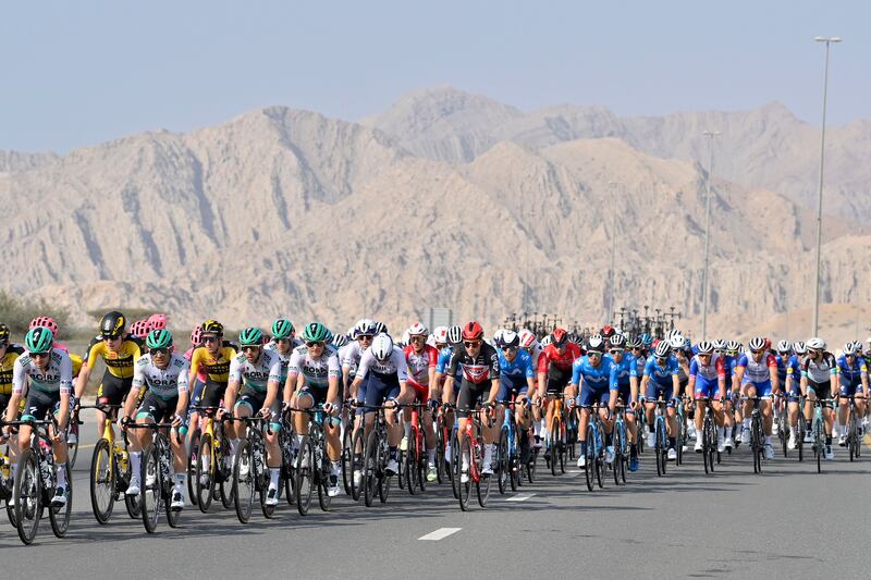 The peloton during Stage 4. AP