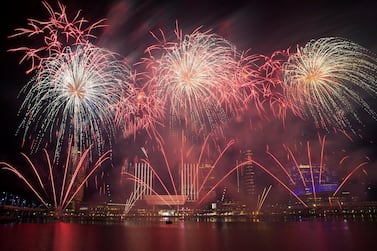 Fireworks at Abu Dhabi's Al Maryah Island. Christopher Pike / The National