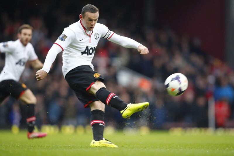 Rooney's goal put Manchester United up 1-0 in an eventual 2-0 win over West Ham. Tal Cohen / EPA / March 22, 2014