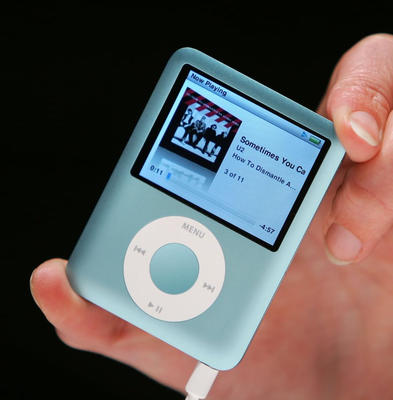The Apple iPod Nano 3rd generation was released September 5, 2007. A big change in shape to allow video display. The 4GB model was $149, while the 8GB model was $199. Photo: Getty Images