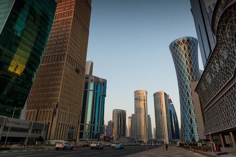 The West Bay area of Doha City. The UAE, Saudi Arabia, Egypt and Bahrain have suspended diplomatic and transport links with Qatar. Matthew Ashton / Getty Images