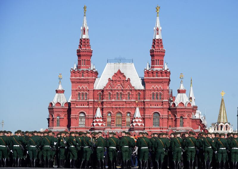 The parade commemorates the victory of the Soviet Union's Red Army over Nazi Germany during the Second World War. Reuters
