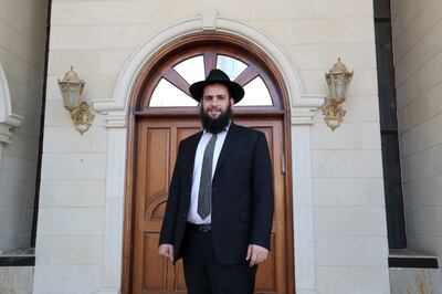 Rabbi Levi Duchman at the Jewish Community Centre in Dubai. Pawan Singh / The National 