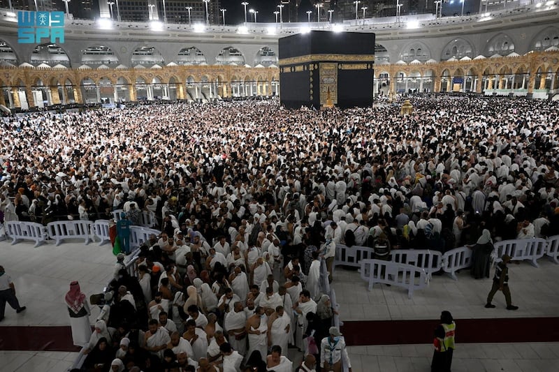 Muslims perform Umrah at the Grand Mosque in Makkah during Ramadan this year. Reuters