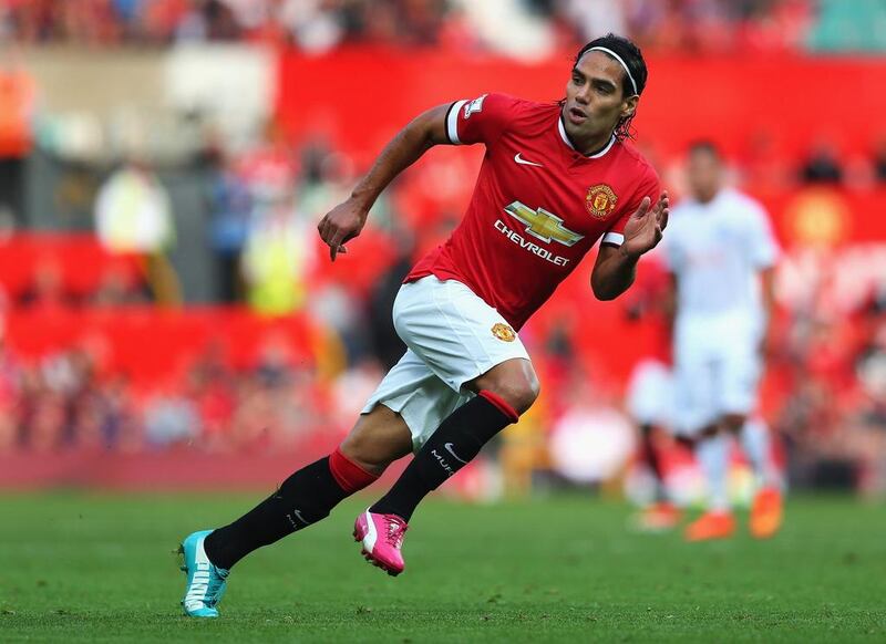 Radamel Falcao has appeared in seven Premier League matches for Manchester United, scoring one goal. Alex Livesey / Getty Images