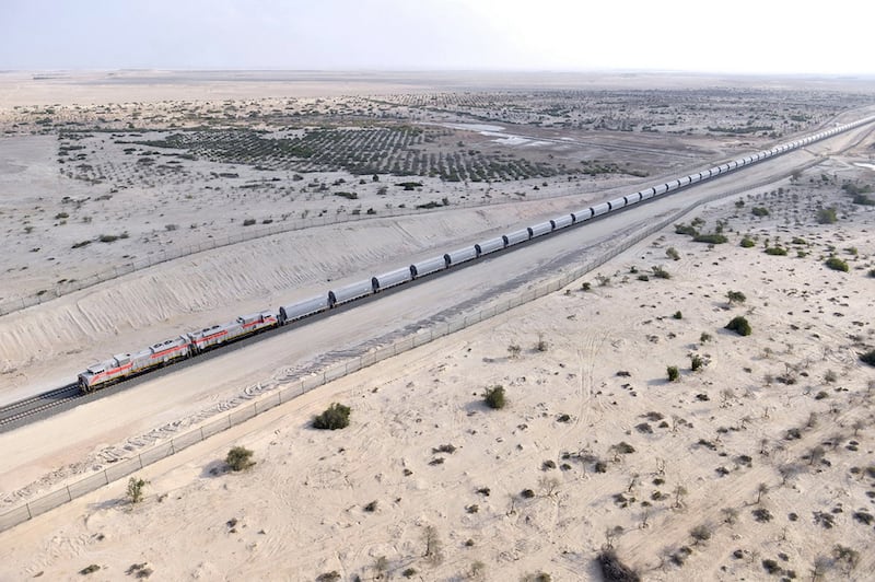 Etihad Rail already operates a freight service in Abu Dhabi's Al Dhafra region. Photo: Wam