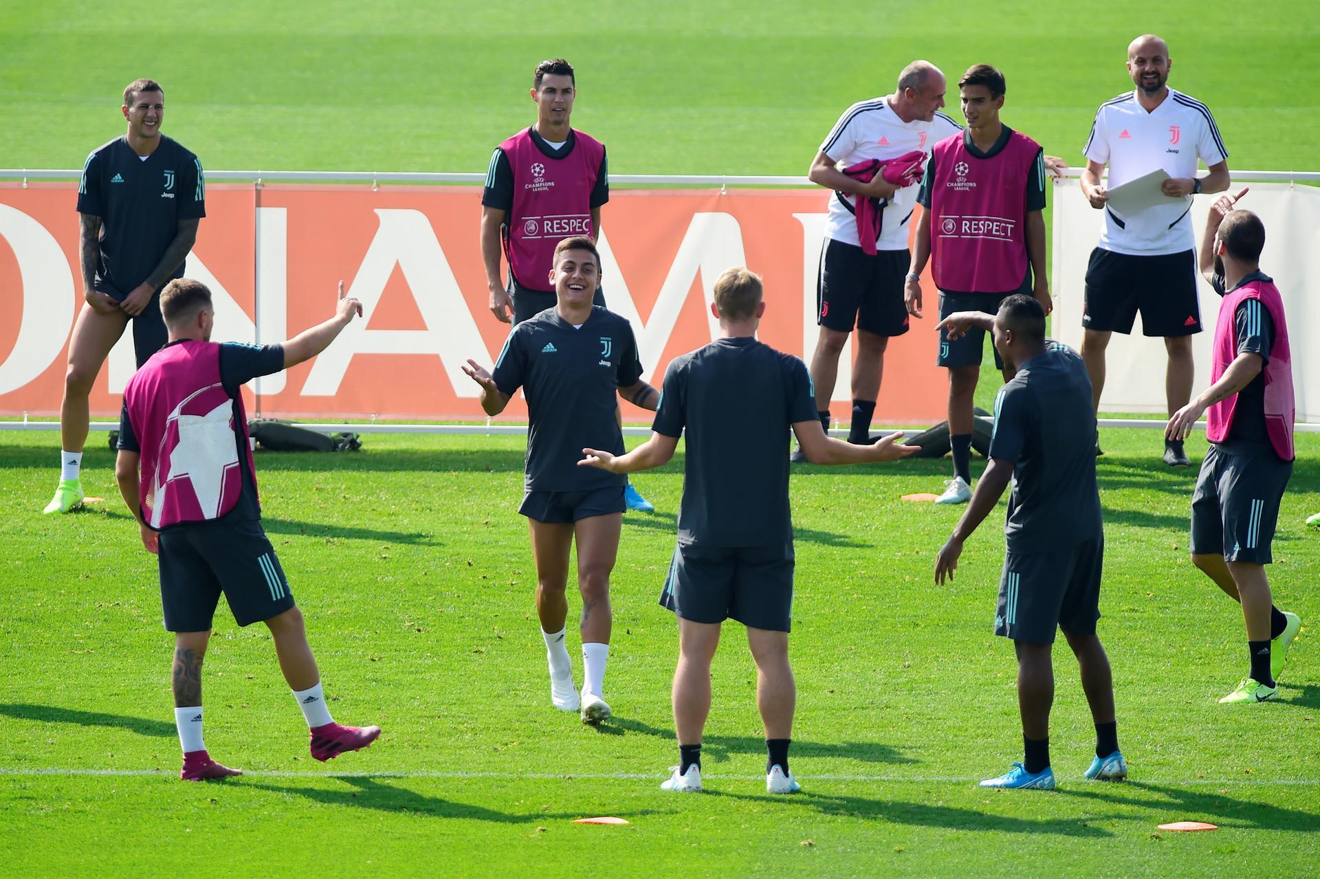 Juventus training on Tuesday. Reuters