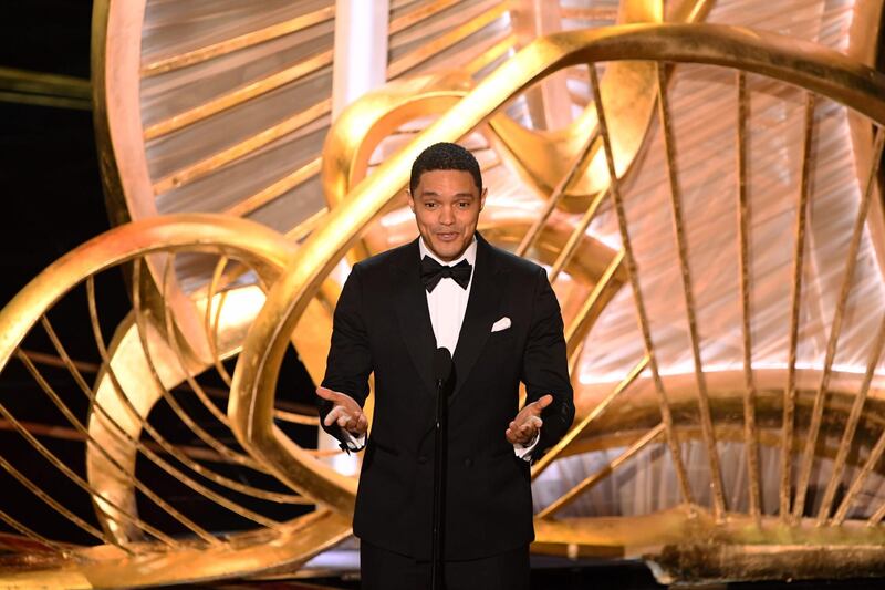 Comedian Trevor Noah presents an award during the 91st Annual Academy Awards at the Dolby Theatre in Hollywood, California on February 24, 2019. / AFP / VALERIE MACON
