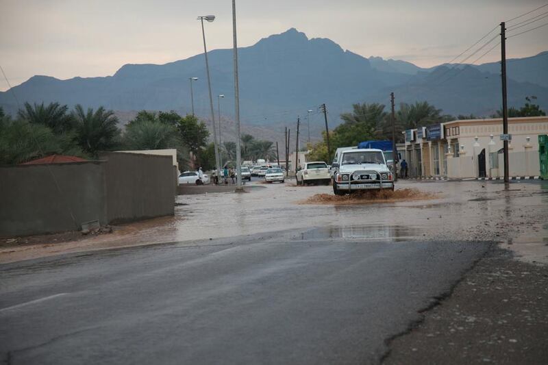 "These rains are a blessing. It came in the right season, which is the beginning of winter, which has a positive effect on the soil and agriculture,” said Khamees Sulaiman, a palm farmer in Shamil.Mariam Al Nuaimi / The National

