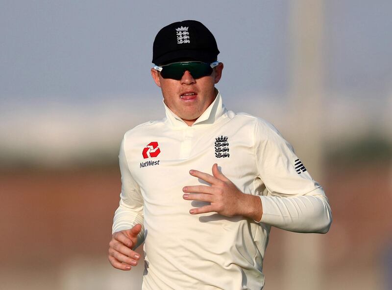 Abu Dhabi, United Arab Emirates - November 18, 2018: England's Ollie Pope in the game between Pakistan A and the England Lions. Sunday the 18th of November 2018 at the Nursery Oval, Zayed cricket stadium, Abu Dhabi. Chris Whiteoak / The National