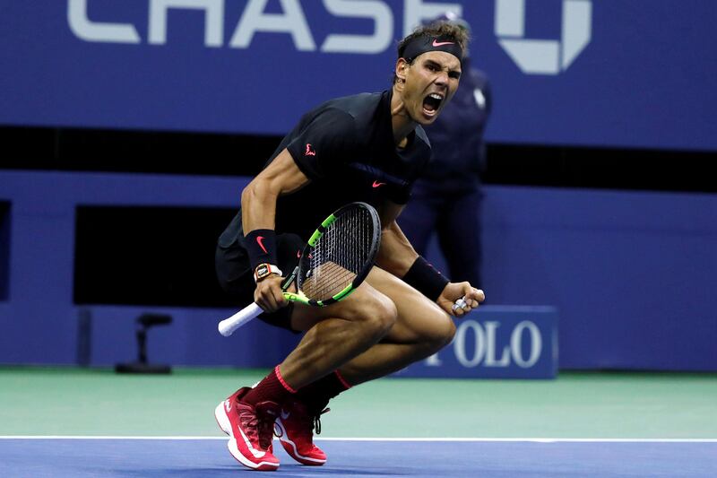 Tennis - US Open - Semifinals - New York, U.S. - September 8, 2017 - Rafael Nadal of Spain celebrates his win against Juan Martin del Potro of Argentina. REUTERS/Mike Segar     TPX IMAGES OF THE DAY