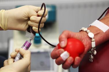 The number of people donating blood in Abu Dhabi is continuing to rise. Courtesy: Getty Images  