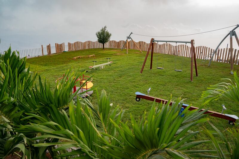 The facility also includes a children's play area.