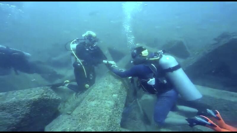 Mohammed Bin Talib and Shayma Abu Sulaiman get engaged on a dive off the coast of Al Aqah, Fujairah. Mohammed Bin Taleb