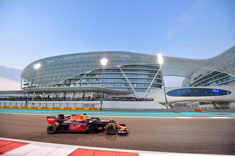 Red Bull's Max Verstappen during qualifying session at the Yas Marina Circuit in Abu Dhabi. AFP
