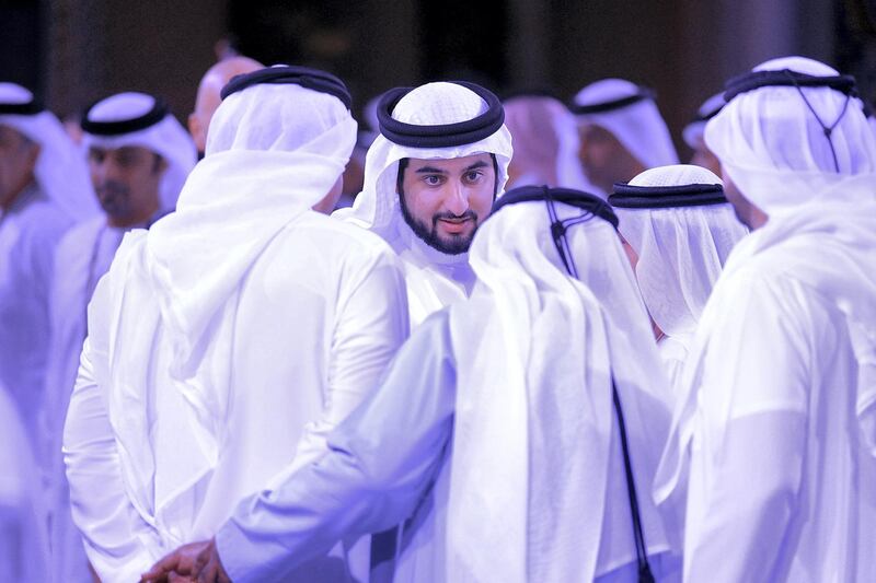 DUBAI, UNITED ARAB EMIRATES - DECEMBER 28: Sheikh Maktoum Bin Mohammed Bin Rashid Al Maktoum, Deputy Ruler of Dubai attends the 11th Dubai International Sports Conference on December 28, 2016 in Dubai, United Arab Emirates.  (Photo by Tom Dulat/Getty Images)