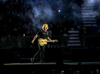 Ed Sheeran's on stage energy is contagious. Photo: Victor Besa / The National