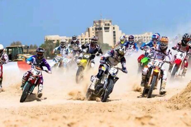 The DMX Motocross track in Jebel Ali has changed every season since 2003 and can be challenging to negotiate. Courtesy Arab Motocross Championship