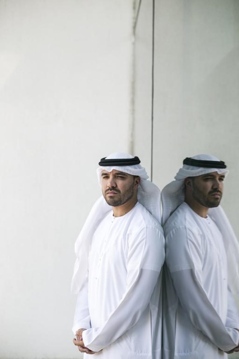 Khalid Al Ameri says of his wife Salama: ‘She saw the person I really was behind the emptiness I was going through. Slowly my love for fun, laughter and adventure came back.’ Mona Al Marzooqi / The National 