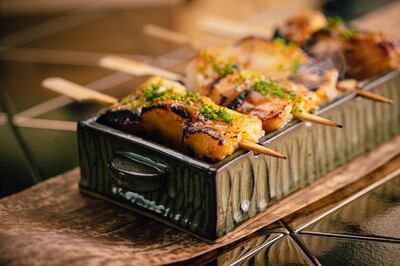 Chilean sea bass anticuchos from SushiSamba Dubai.