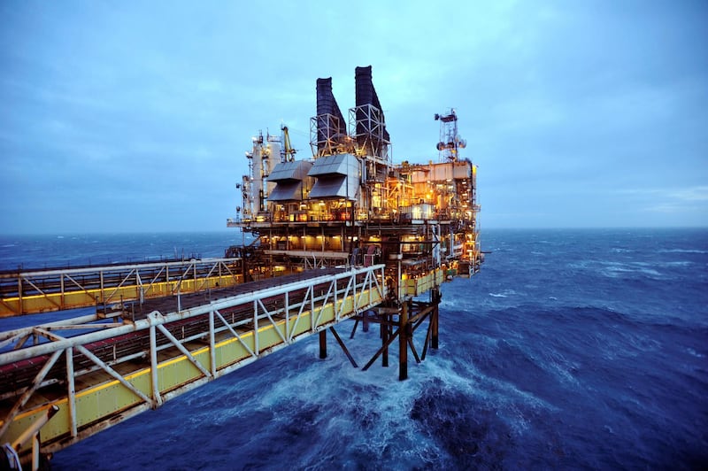 FILE PHOTO: A section of the BP Eastern Trough Area Project (ETAP) oil platform is seen in the North Sea, around 100 miles east of Aberdeen in Scotland February 24, 2014. REUTERS/Andy Buchanan/pool/File Photo - LR1EC8O0V0Z81/File Photo