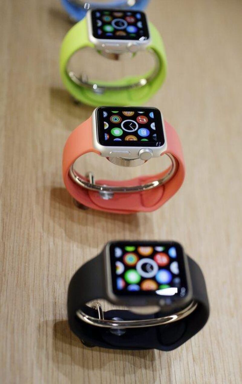 Apple Watch on display in California. AP Photo