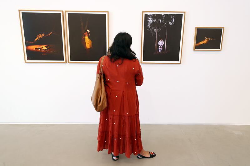 Notations on Time, a new group exhibition at Ishara Art Foundation in Dubai’s Alserkal Avenue, brings together works by 20 contemporary artists from South Asia and its diaspora. All photos: Chris Whiteoak / The National unless otherwise specified