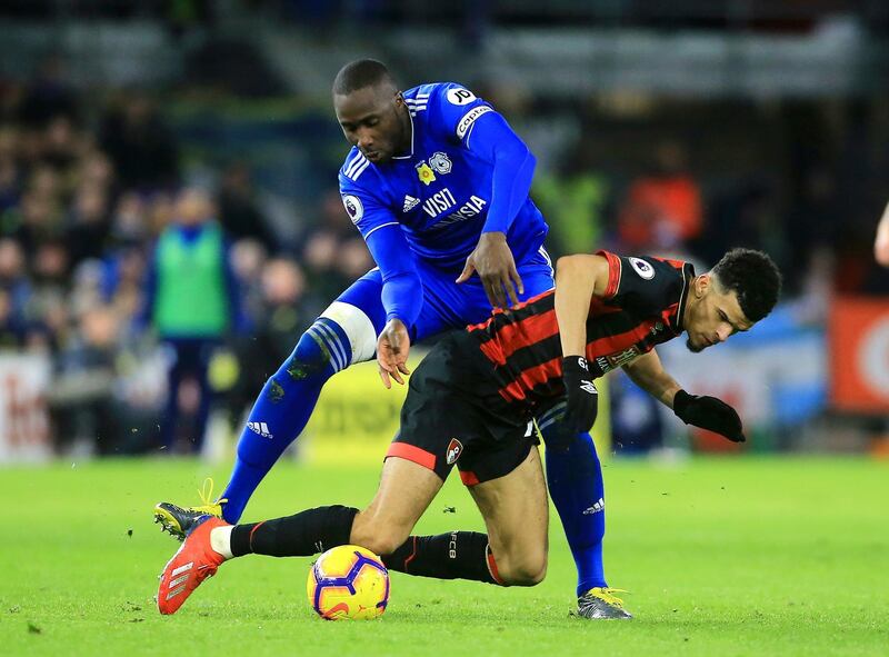Centre-back: Sol Bamba (Cardiff) – Bobby Reid got the goals to secure an emotional win against Bournemouth, but Bamba underpinned victory with a dominant display in defence. AP Photo