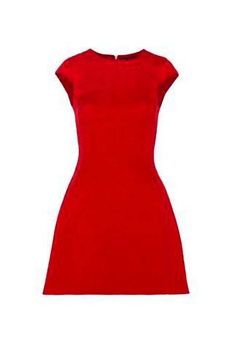 A dress guaranteed to impress is Armani Exchange’s little red number. This piece — and similar styles in plum, black and royal blue — are available at A|X boutiques in Dubai and Abu Dhabi. Price on request. Visit www.armaniexchange.com. Courtesy of Armani Exchange. 