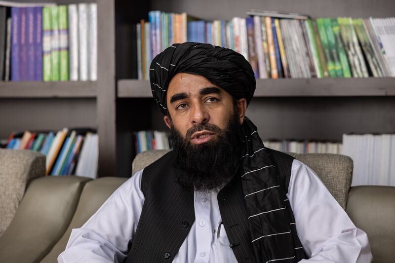 Taliban spokesperson Zabiullah Mujahid. Stefanie Glinski / The National