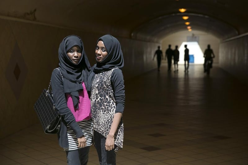 Sisters Maja El Taiyb, right, and Jumana El Taiyb, Sudanese expatriates, have lived in the UAE since they were infants and have always felt safe and believe crime is not a common occurrence. Silvia Razgova / The National 