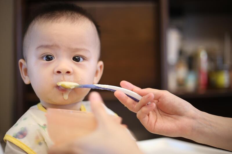 Feeding babies purees is a more traditional style of weaning. Unsplash