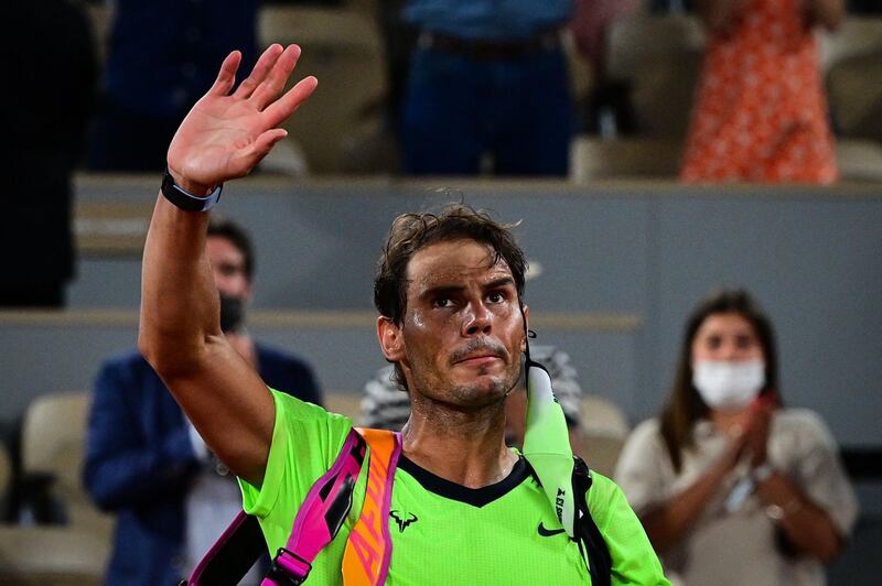 Spain's Rafael Nadal leaves the court. AFP