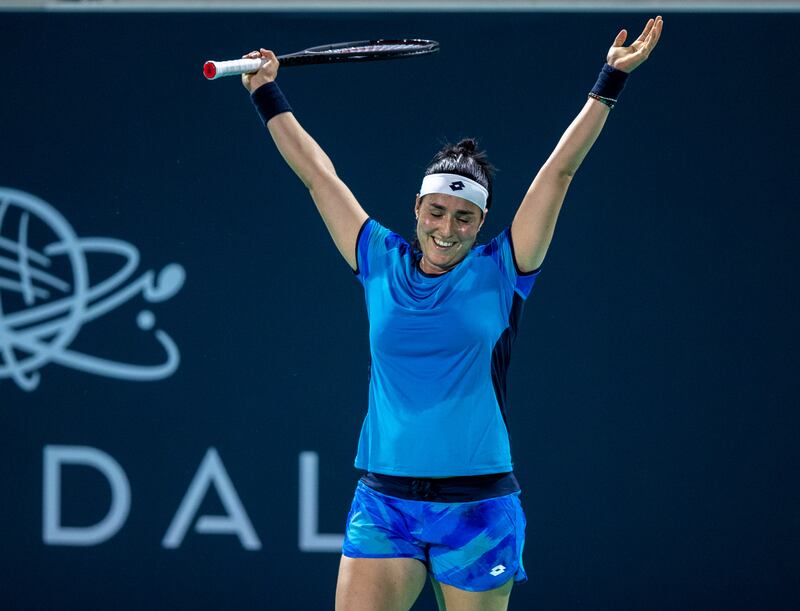 Ons Jabeur during the Mubadala World Tennis Championship. Victor Besa / The National