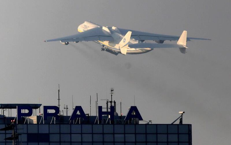 Empty it weighs 285 tonnes and has a maximum takeoff weight of 640 tonnes. David W Cerny / Reuters