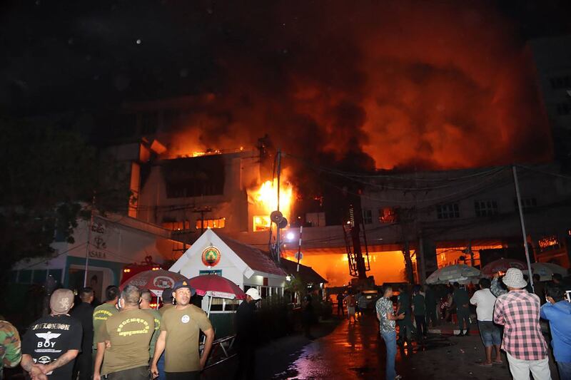 About 50 Thai citizens were trapped inside the hotel and casino complex. AFP