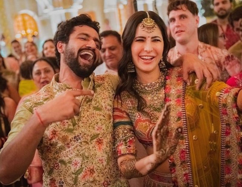 Katrina Kaif during her mehendi ceremony in December 2011. 