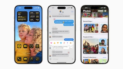 Apple's latest iOS 18 features new personalisation options powered by artificial intelligence. Photo: Apple