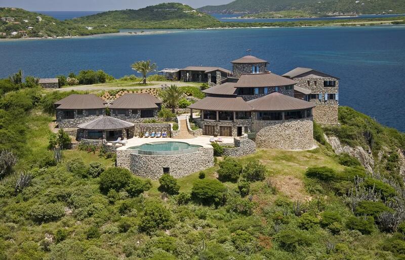 The main house on Buck Island is designed to create a village effect with separate buildings, open to the ocean from all sides. Courtesy: www.vladi-private-islands.de